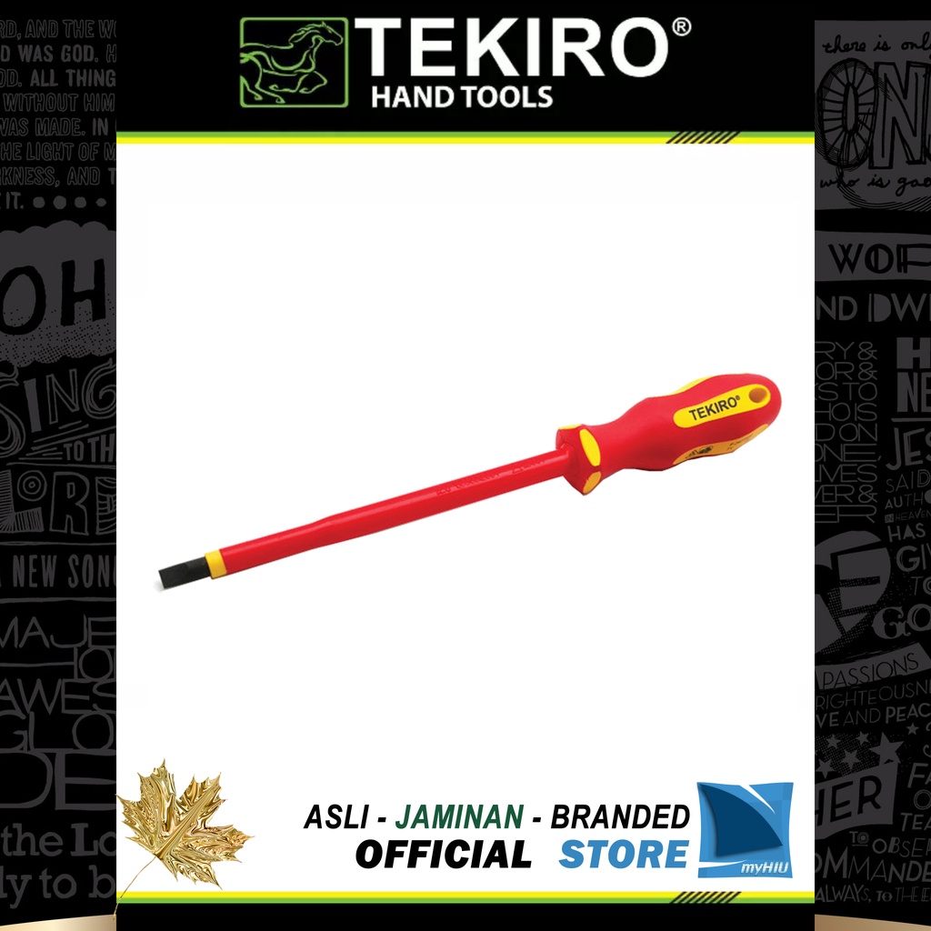 Obeng Khusus Listrik (-) Minus Panjang 75~175 mm Bermagnit - Insulation Screwdriver TEKIRO