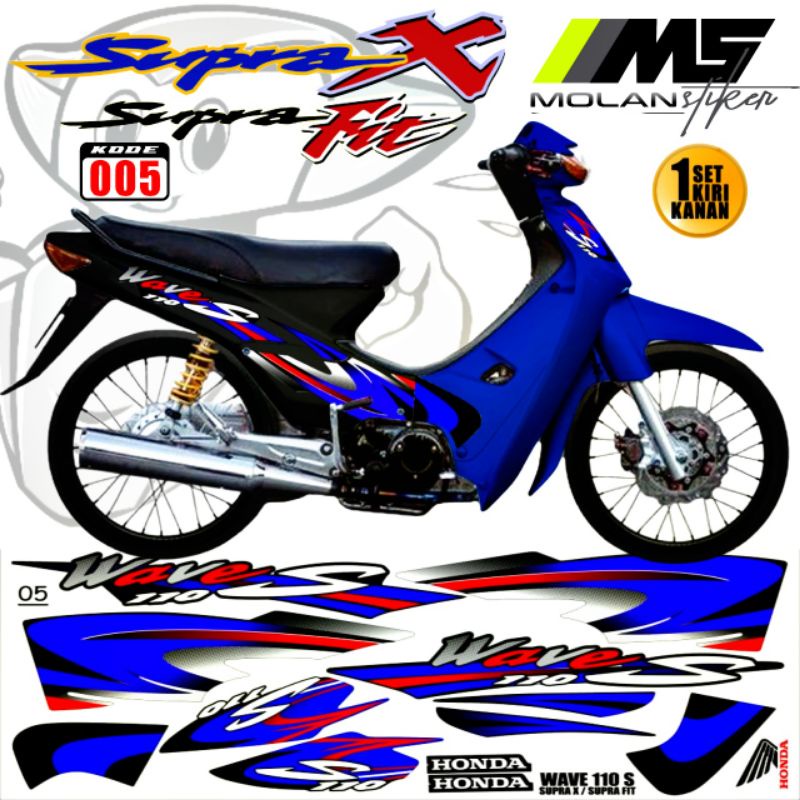 Decal Sticker Striping Variasi Supra Lama /Supra X 100 /Supra X 110 /Supra Fit Lama /Supra X Lama/Ol