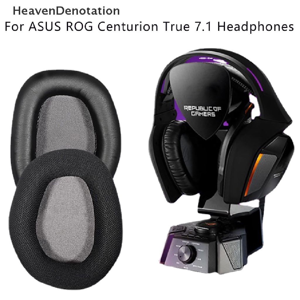 [HeavenDenotation] Aide Pengganti Busa Lembut Earmuffs Earpads Ear pads cushion Untuk ASUS ROG Centurion True 7.1 Headphone HDV