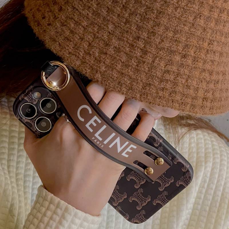 Luxury Wristband Case IPhone Xr Xs Max14 Plus Ip Apple IPhone 11 12 13 14 Pro Max Sarung Silikon Wanita Casing Hp Ce line Logo