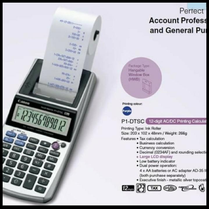 

Canon P1 Dtc Ori - Print Kalkulator Struk / Printing Calculator P1Dtc