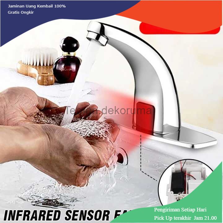 TD - LDG TAOCNSN Keran Wastafel Sensor Otomatis Touchless Bathroom Sink Faucet - HZY-12