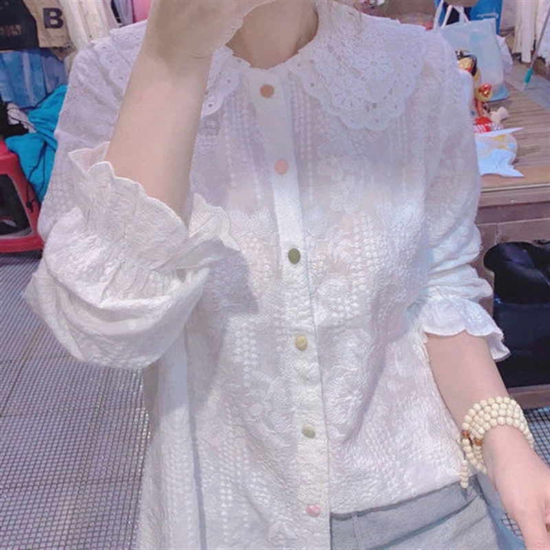 Blouse Putih Korea White Blouse Basic Wanita / Kemeja Blouse Wanita /atasan putih wanita korean styl