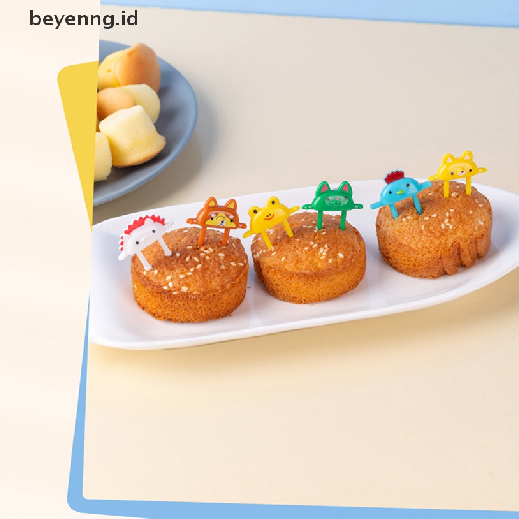 Beyen Kartun Buah Garpu Tusuk Gigi Lucu Hewan Pilihan mini Botol Alat ID