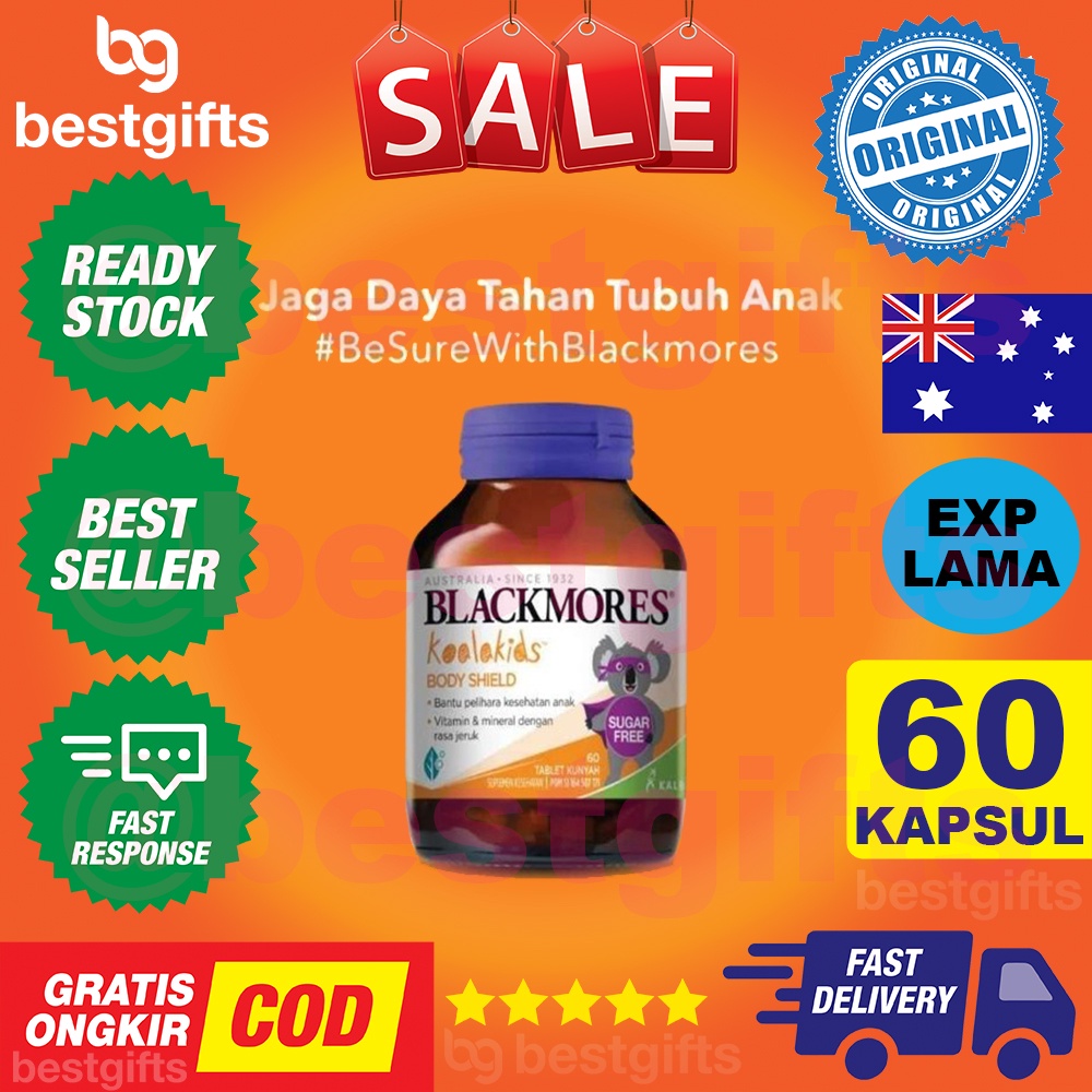 BLACKMORES KIDS BODY SHIELD VITAMIN KESEHATAN IMUN KEKEBALAN DAYA TAHAN TUBUH ANAK BAYI 60 TABLET