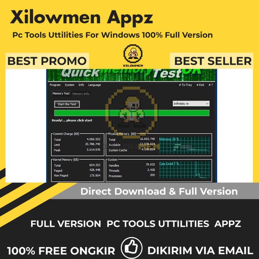 [Full Version] QuickMemoryTestOK Pro PC Tools Software Utilities Lifetime Win OS