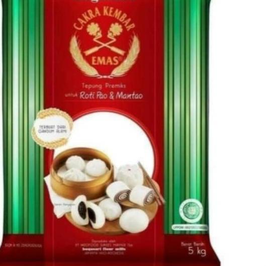 

✹ TEPUNG CAKRA KEMBAR EMAS UNTUK ROTI DAN PAO 5 Kg ☟