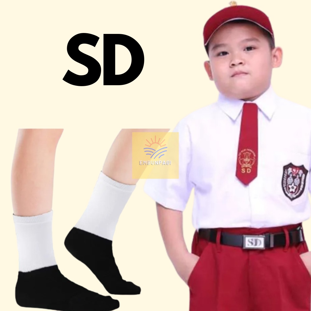 MySocks BY EMBUNPAGI SATUAN KAOS KAKI SEKOLAH ANAK SD SPANDEX Back To School