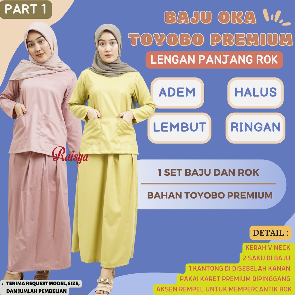 [ COD ] BAJU OKA ROK / BAJU JAGA ROK / BAJU BIDAN / BAJU PERAWAT / SCRUB TOYOBO PREMIUM