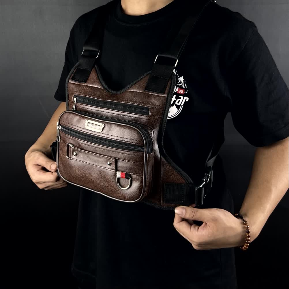 Tas Dada Kulit Terbaru Original Polo Amstar Chest Bag Chest Rig Bag Tas Selempang Dada