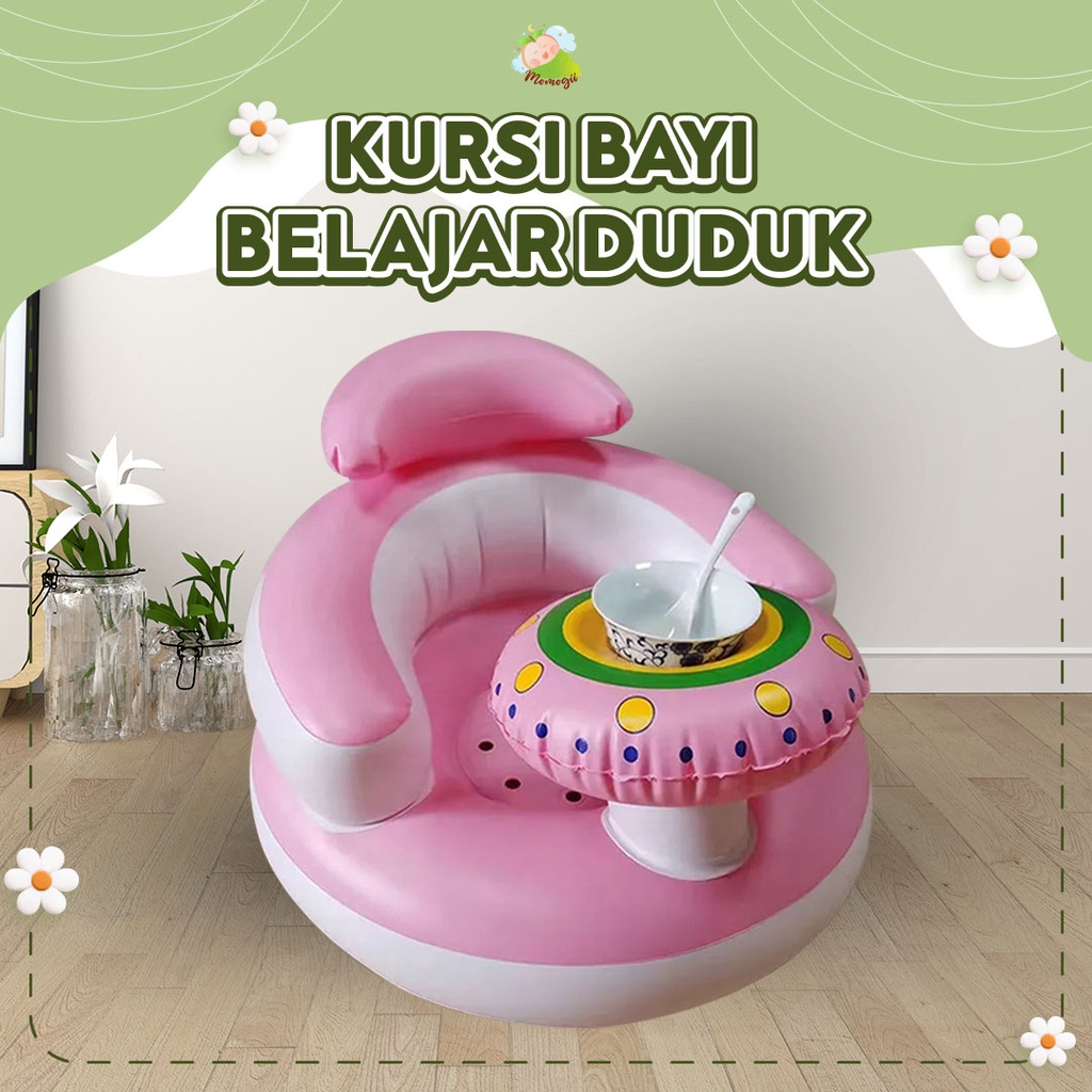 MOMOGII Sofa Tiup Kursi Pompa Bayi Bentuk Meja