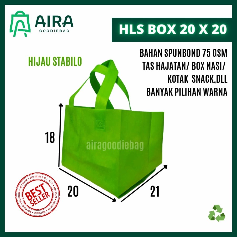 

Tas hajatan kotak box nasi 20 x 20 Tas spunbond LISINAN ( isi 12pcs )
