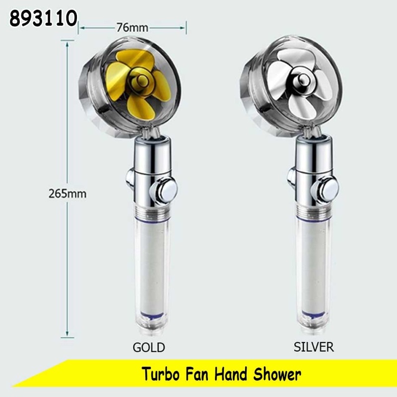 Shower Set Hand Shower Mandi Hand Head Kepala Air Paket / Hand Shower Turbo Fan Paket Lengkap  / Fan Shower Baling / Kepala Kran Air Bisa Putar 360Derajat