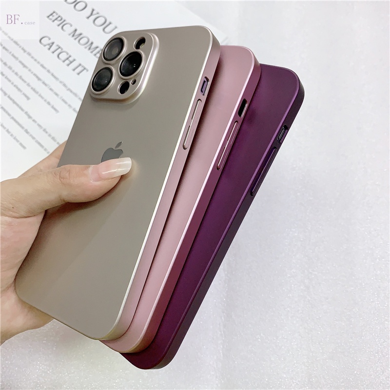 Hard Case Matte PC Ultra-Tipis Untuk Lensa IPhone 11 Pro Max7 8 Plus X XSMAX XR Full Proteksi