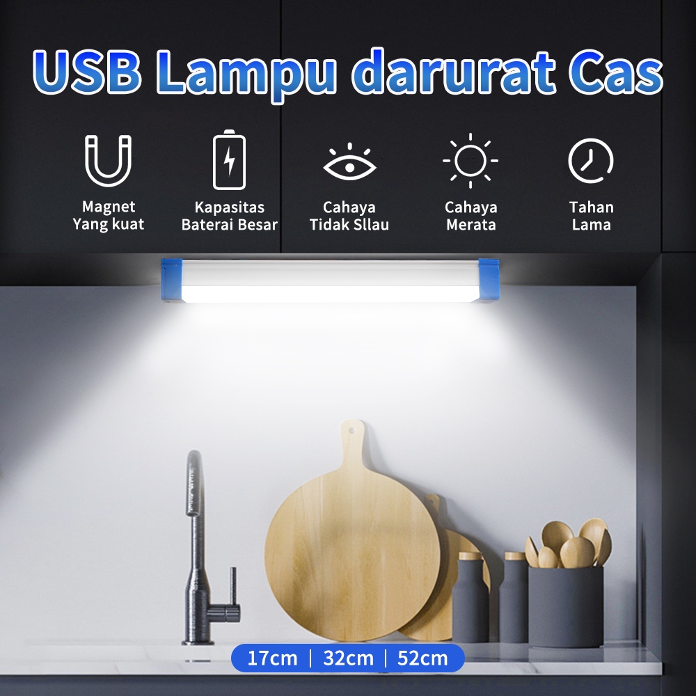 Lampu Emergency LED Lampu LED 40W 60W 80W Lampu Belajar Pengisian Usb Lampu Darurat Multifungsi Untuk Belajar, Bekerja, Berkemah