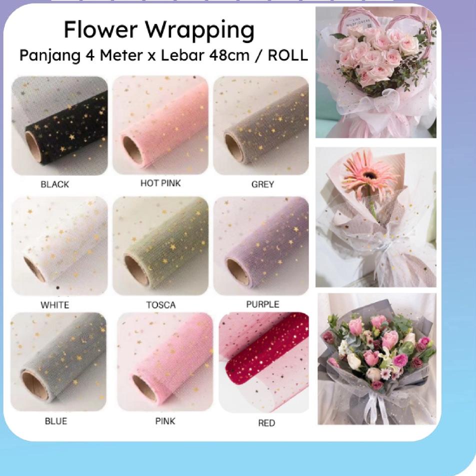 

Best Promote Flower Wrapping Paper Kertas Buket Jaring Roll Pembungkus Bunga Hand Bouquet KB47