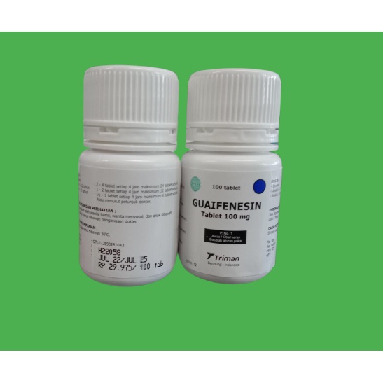 GUAIFENESIN 100MG TRIMAN KEMASAN BOTOL ISI 100 TAB