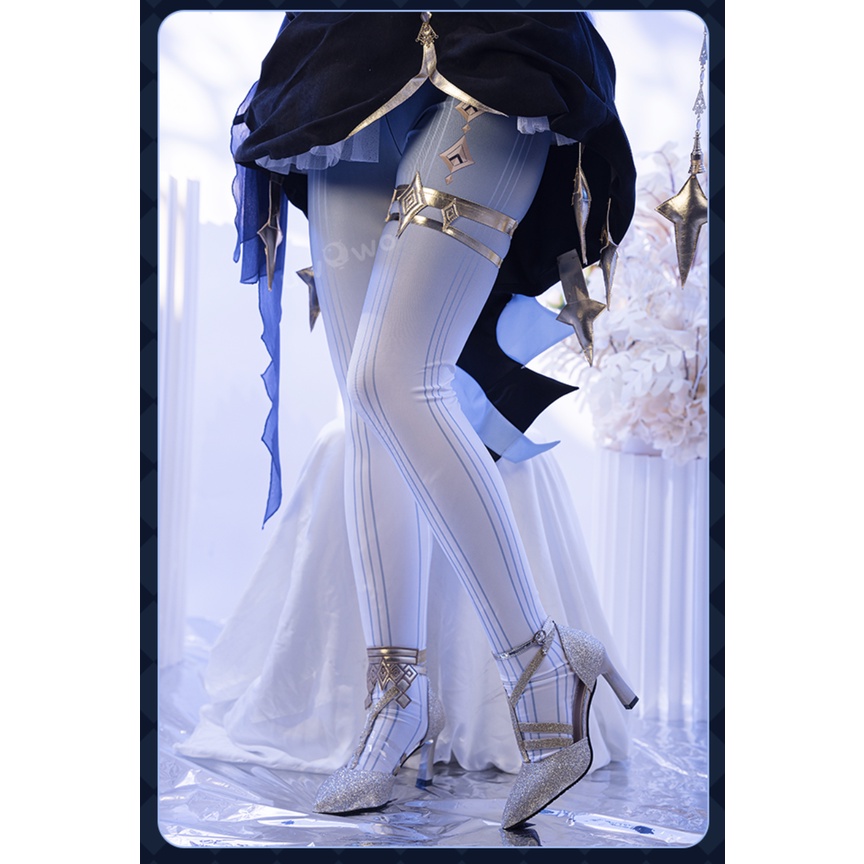 UWOWO Game Genshin Impact Layla Sumeru Cryo Female Cosplay Costume Genshin Impact Cosplay Layla Outfit