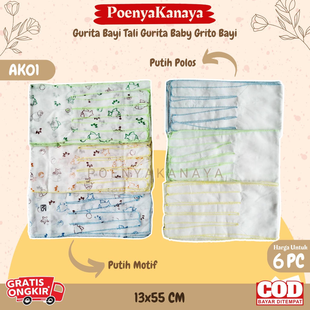 6pcs Gurita Bayi Tali Gurita Baby Grito Bayi AK01