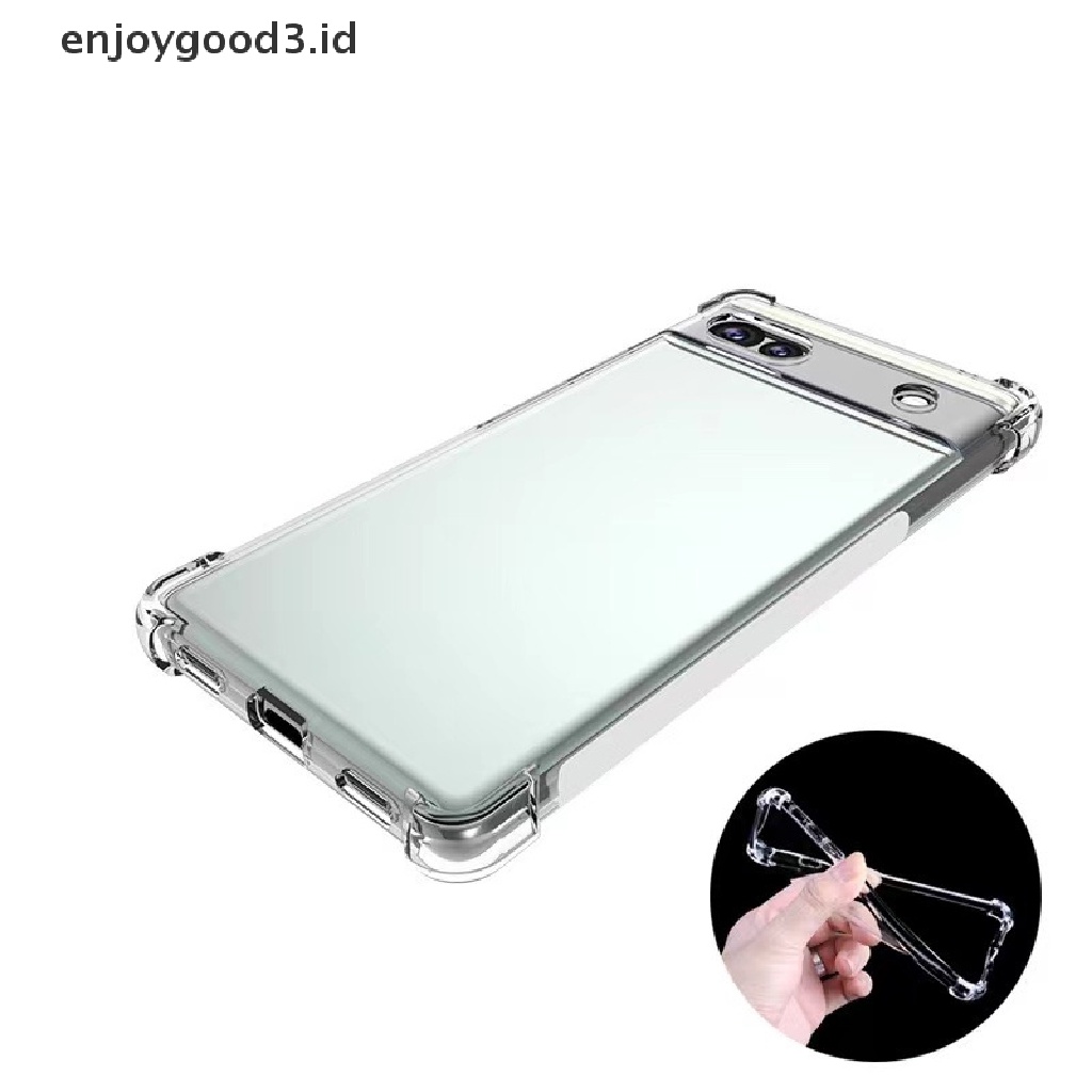 【 Rready Stock 】 For Pixel 6 7 Pro Case Transparent TPU Shock-Absorption Flexible Phone Cover （ ID ）