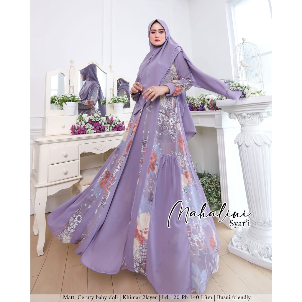 Khadijah Humaira Gamis Syari Jumbo Ceruty Babydol Mahalini Mahalini10 Terlaris