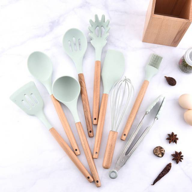 Full Spatula Set ( 9 Pcs ) + Tempat Kaleng Penyimpanan