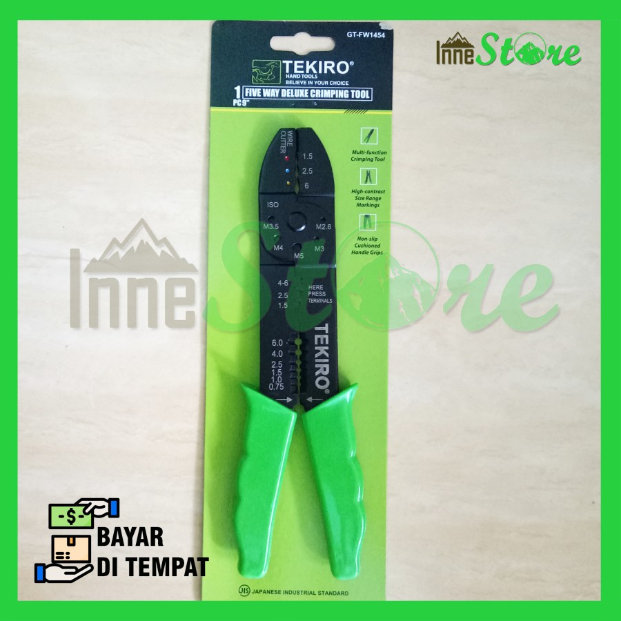 Tang Tang Kupas Kabel Tekiro 9" Tang Crimping Tool Tang Scun Skun