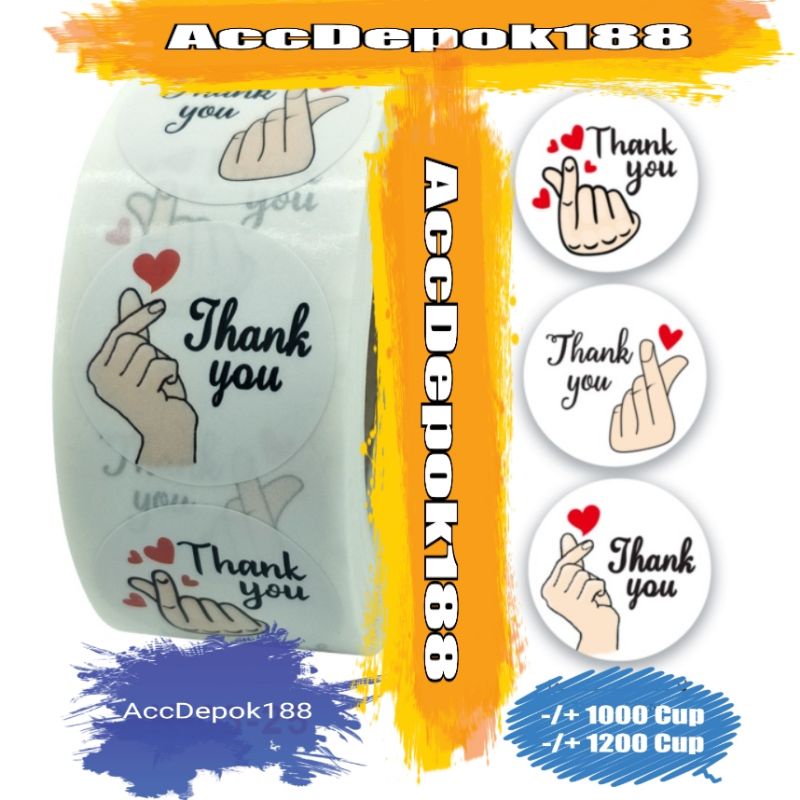 PLASTIK LID CUP SEALER / CUP MOTIF THANK YOU ❤️ 4 IN 1 ISI 1000 CUP / 1200 CUP