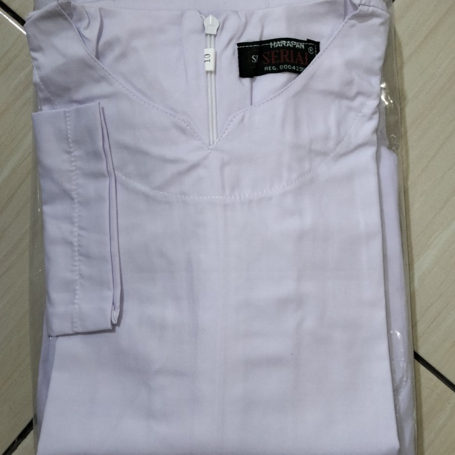 Baju kurung Tunik/Muslim Ponpes Seragam Sekolah SMP / SMA - Putih