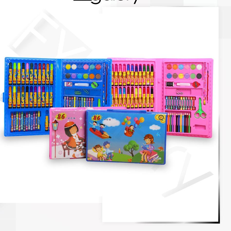 

Hot Sale FYGALERY Crayon Set Isi 86 Pensil Warna Cat Air Alat Lukis Karakter Stationary Color Pencil Murah