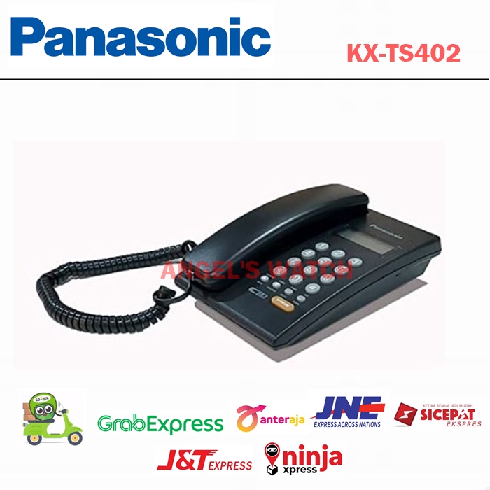 Telepon Kabel Panasonic KX-TS402 Hitam Telpon Rumah Kabel Panasonic