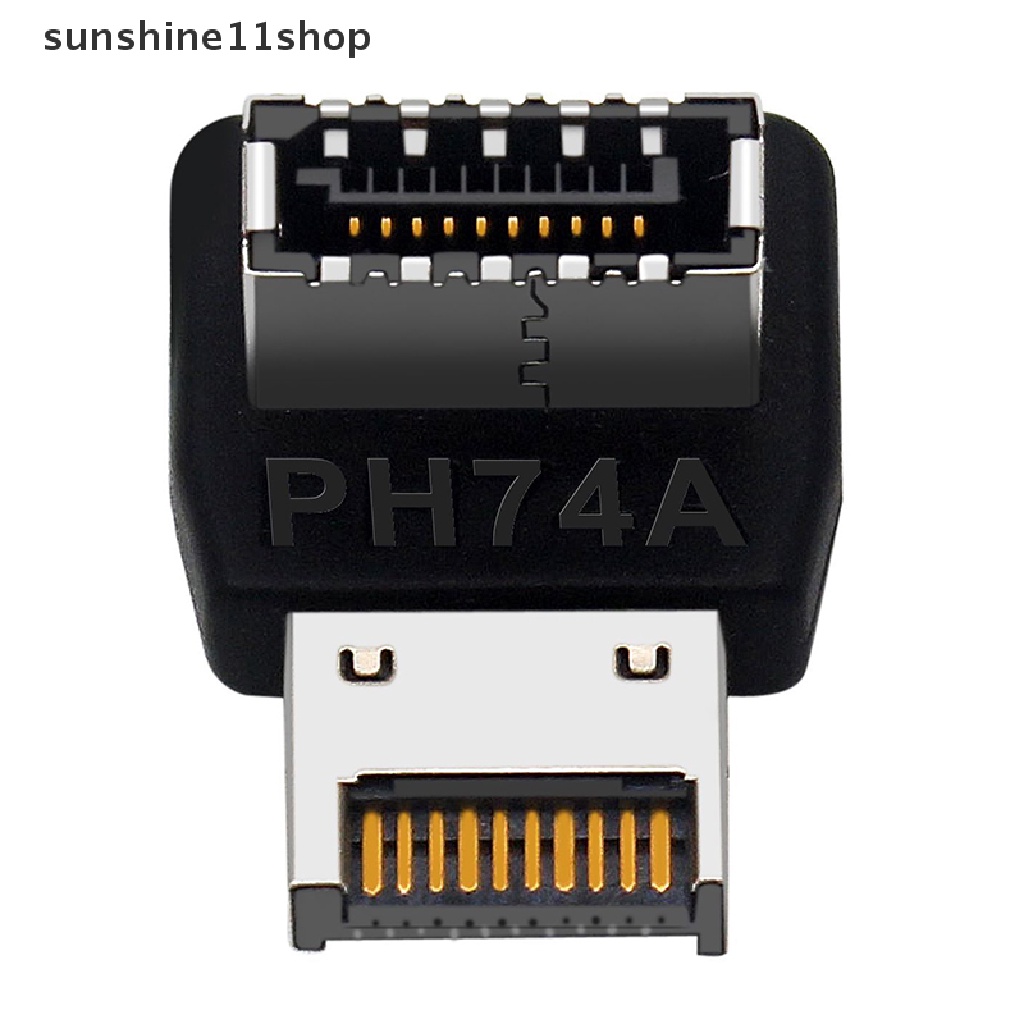 Sho USB 3.1 Type-E 90derajat Converter USB Header Adapter Untuk Konektor Motherboard N