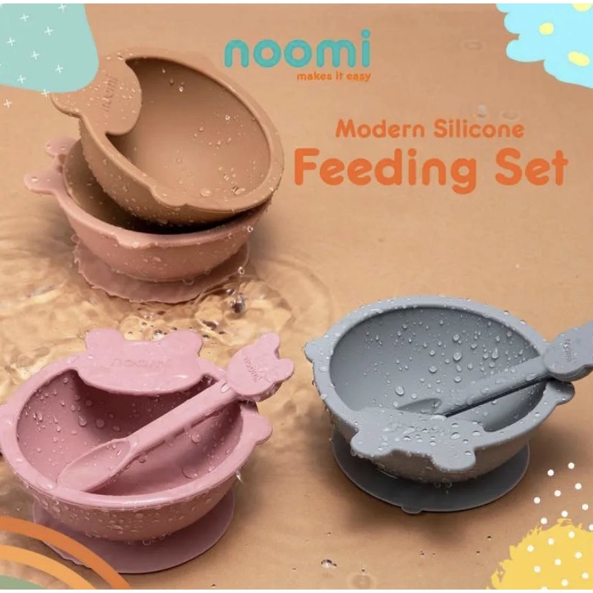 Noomi Modern Silicone Feeding Set | Bowl Bib Spoon