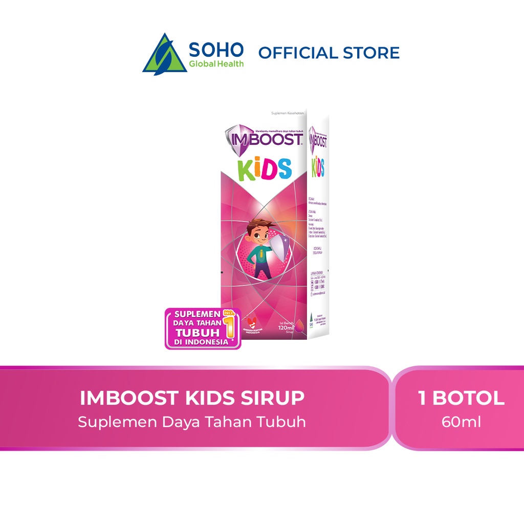 Imboost Kids Syrup 60ml / 120ml Suplemen Makanan Daya Tahan Tubuh Anak ORIGINAL-BPOM