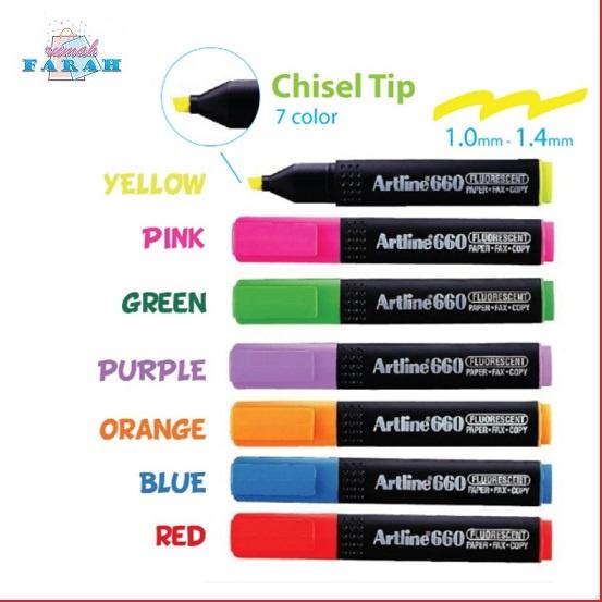

R79 Artline Highliter EK-660 Fluorescent Highlighter merk Artline GRATIS ONGKIR •