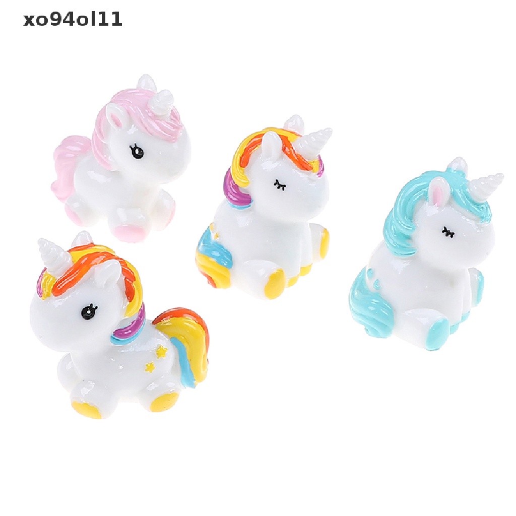 Xo Patung Miniatur Unicorn Lucu Fairy Garden Dekorasi Rumah Boneka Lanskap Mikro OL