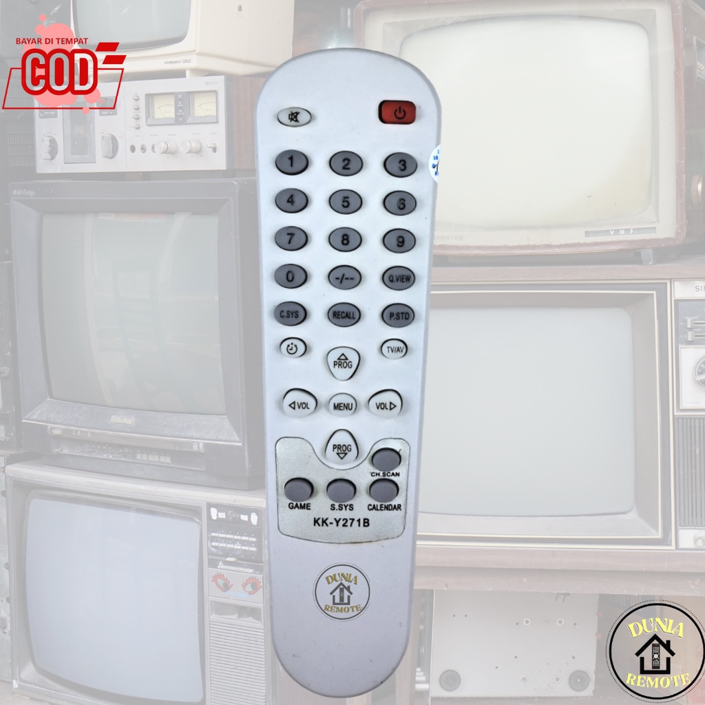 Remot Remote Konka Tv Tabung China Type 271B tanpa setting