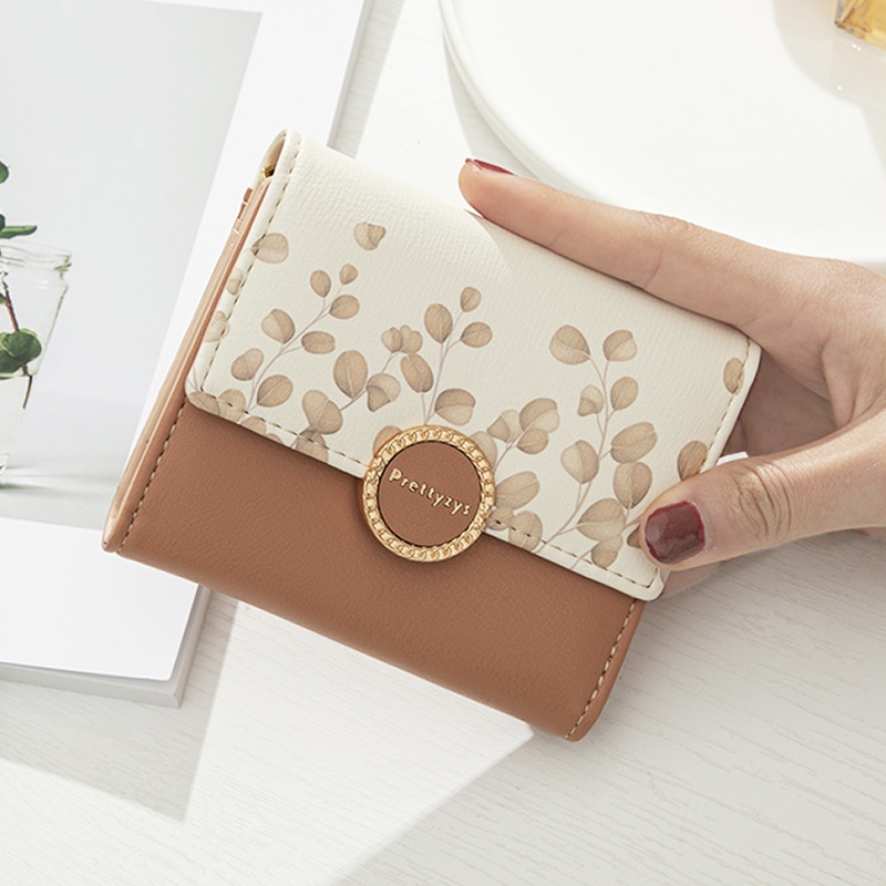 DOMPET LIPAT WANITA PRETTYZYS MINI KULIT COKLAT QUILLA WA644C3 IMPORT KOREA KARTU KOIN KECIL PENDEK REMAJA KEKINIAN FASHION PREMIUM LUCU SIMPLE BATAM BRANDED CEWEK MURAH