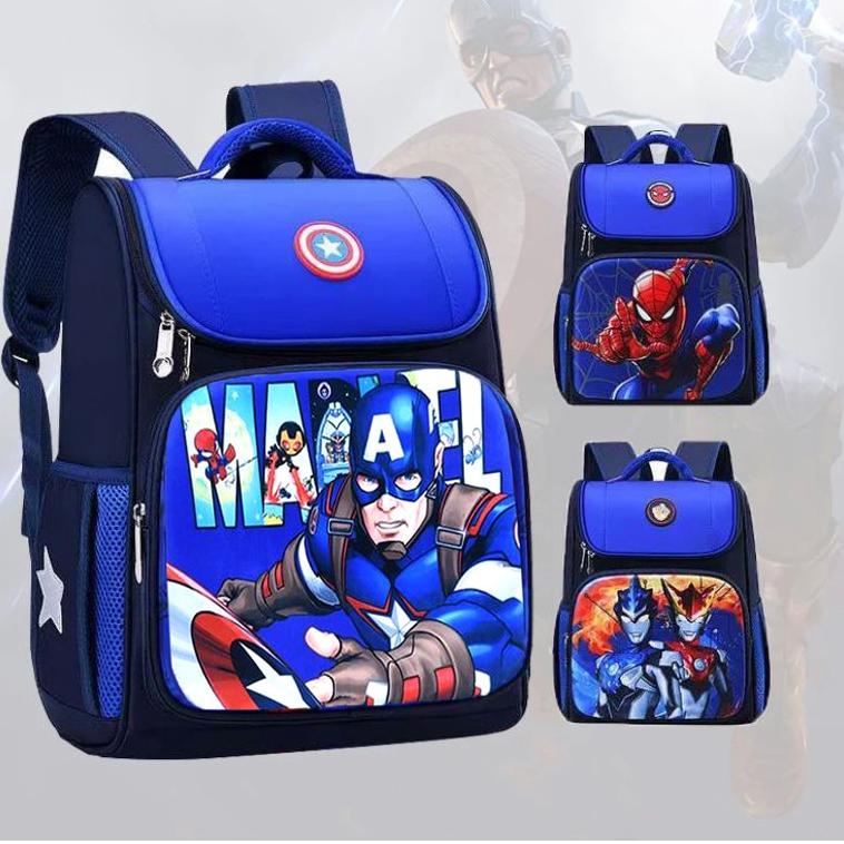 ➷ Tas Anak Laki-Laki Ransel Sekolah SD Karakter Avenger Import Tas Sekolah Cowok Ransel Anak Laki ➢