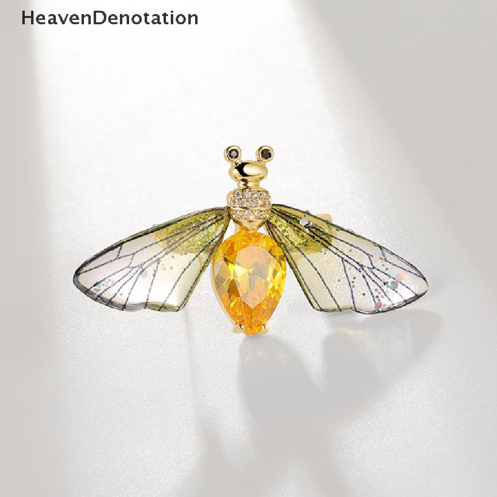 [HeavenDenotation] Fashion Jewelry Premium Brooch Elegant Mixed Coloured Crystal Butterfly Brooch Pins HDV