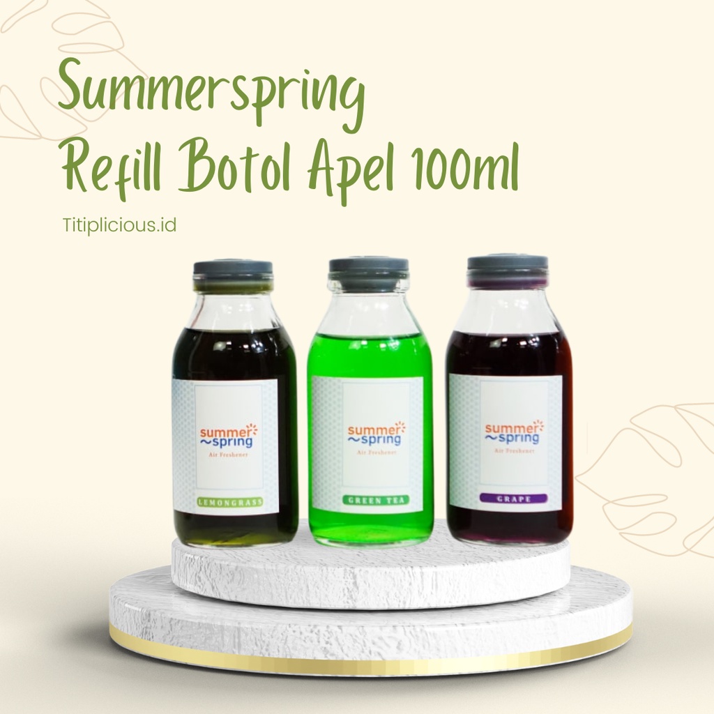 Refil Pengharum Mobil Pewangi Ruangan Aromaterapi Refill Parfum Kamar Mandi Tahan Lama Summer Spring