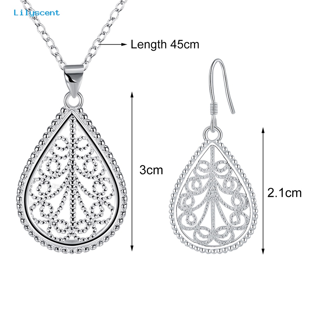 [LS] 1set Drop Earrings Aksesoris Fashion Anti Alergi Gaya Retro Yang Indah Temperamen Mutiara Imitasi Anting Kalung Untuk Pakaian Sehari-Hari