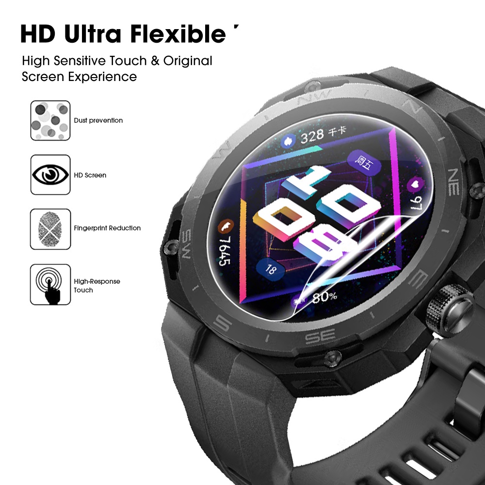 [Harga Grosir] Film Layar Smartwatch Anti Ledak HD Film Jernih Anti Gores Smart Watch Film Pelindung Layar Film Hydrogel Lembut Untuk Huawei Watch GT CYBER