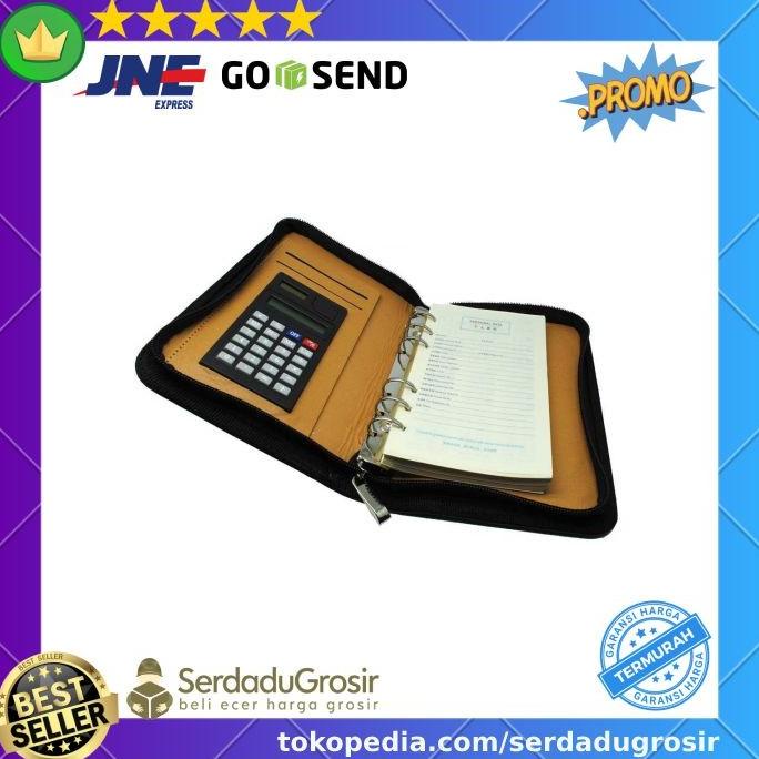 

Buku Catatan Binder Note Cover Kulit with Kalkulator - Y8302 Bagus