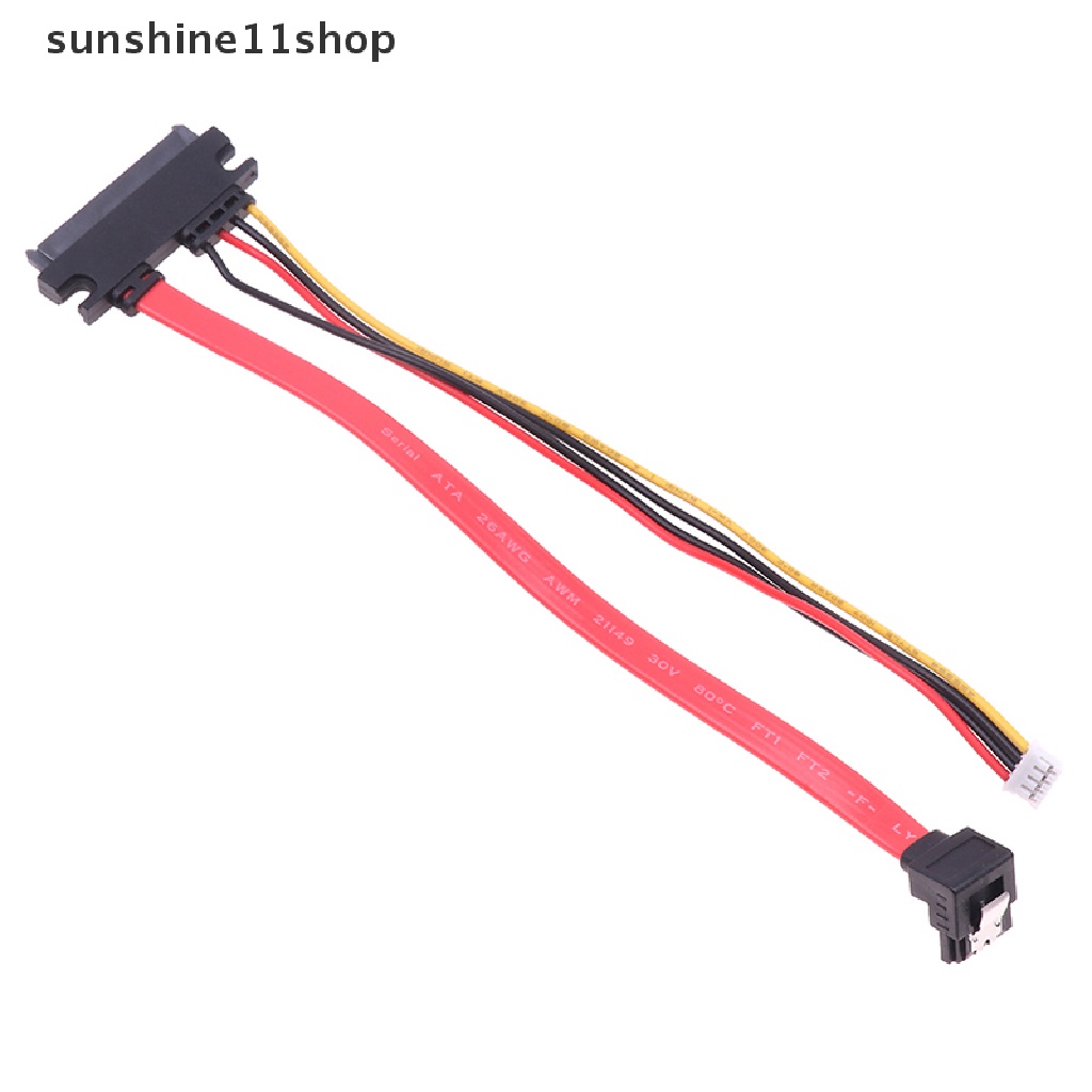 Sho 2-in-1 7Pin Sata7+15Pin 22P SATA Siam CD/DVD HD Hard Disk Kabel 25cm N