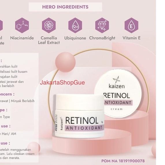 ♘ RETINOL ANTIOXIDANT RETINOL AOX ANTI OXIDANT Kaizen Cream Malam Pencerah & Antiaging / Retinol Ant