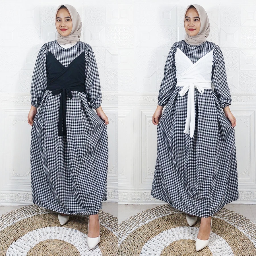 GAMIS LESTY LESTI KOTAK KOMBINASI WANITA MAXI GL FASHION