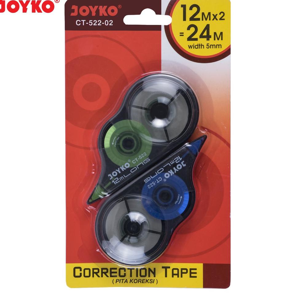 

codea1A9m Correction Tape Pita Koreksi Joyko CT-522-02 1 Set 2 Pcs
