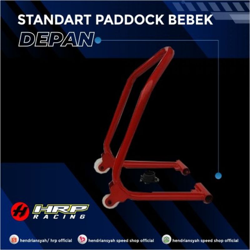 Standar Paddock Depan Universal Motor Bebek Warna Hitam Biru Merah