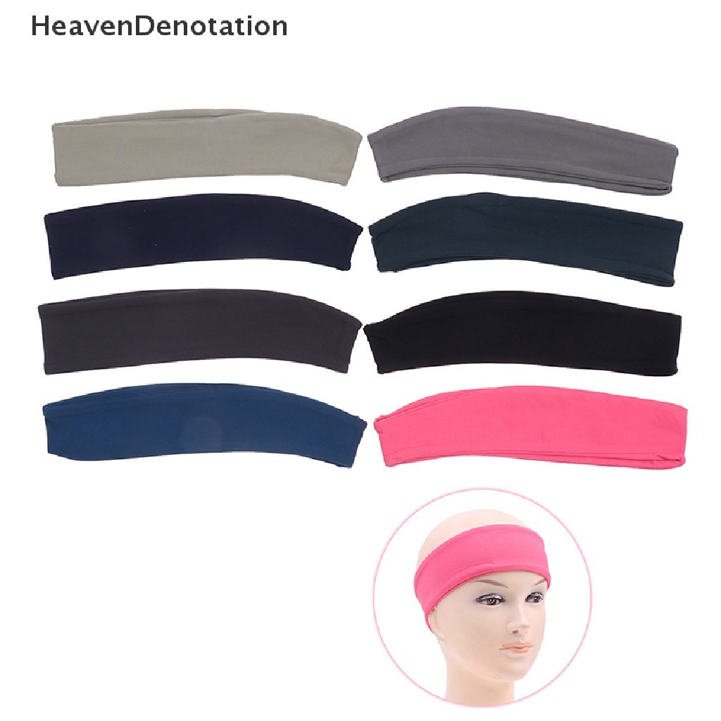 [HeavenDenotation] Karet Rambut Olahraga Yoga Penyerap Keringat Elastis Lari Anti-Perspirant Band HDV